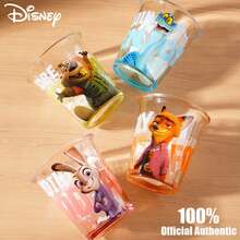 Disney Official Authentic Glass Cup High Beauty Water Cup Winter Milk Cup New Home Reverse Mouth Water Cup 4-Piece Set - Multicolor - View 9