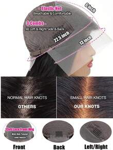 Uveous 200% Density 13x6 HD Transparent Curly Lace Front Wig Human Hair Pre Plucked Glueless Kinky Curly Lace Front Wig Human Hair Wigs Bleached Knots Wigs For Women - SNatural - 查看 9