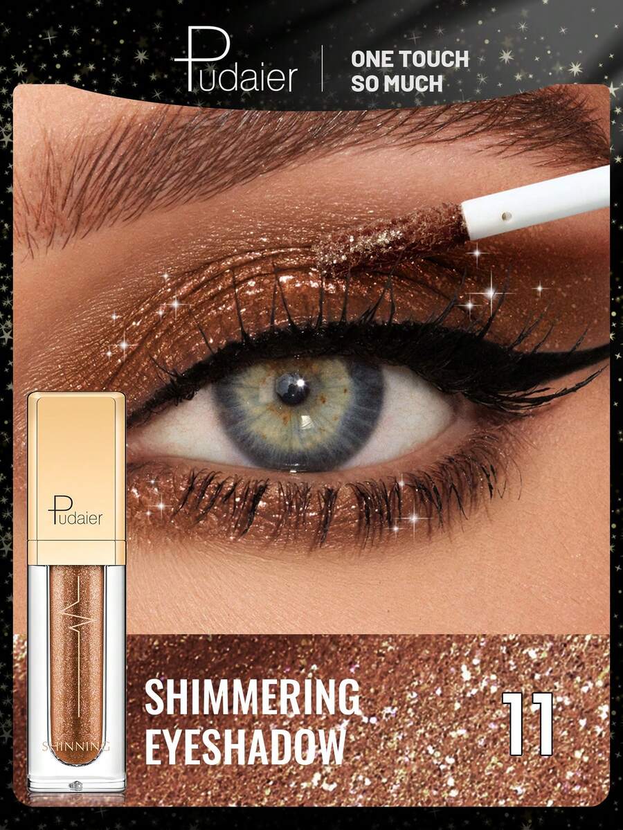 Pudaier 1块金属闪光眼影，防水防晕染持久显色，质地顺滑，超高显色度，是音乐派对和节日礼物的理想之选。 - 11 - 查看 1
