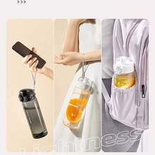 1 pièce Bouteille d'eau de sport étanche 780 ml, indispensable pour la rentrée scolaire - Restez hydraté toute la journée, énergique, parfait pour le yoga d'été, les sports, réutilisable, avec marqueur de temps, inspirant, bouteille d'eau de fitness, mug de voyage, bouteille d'eau en plastique portable, ustensile de boisson, cadeau parfait pour Halloween et Noël pour les adultes et les étudiants - Multicolore - Voir 5