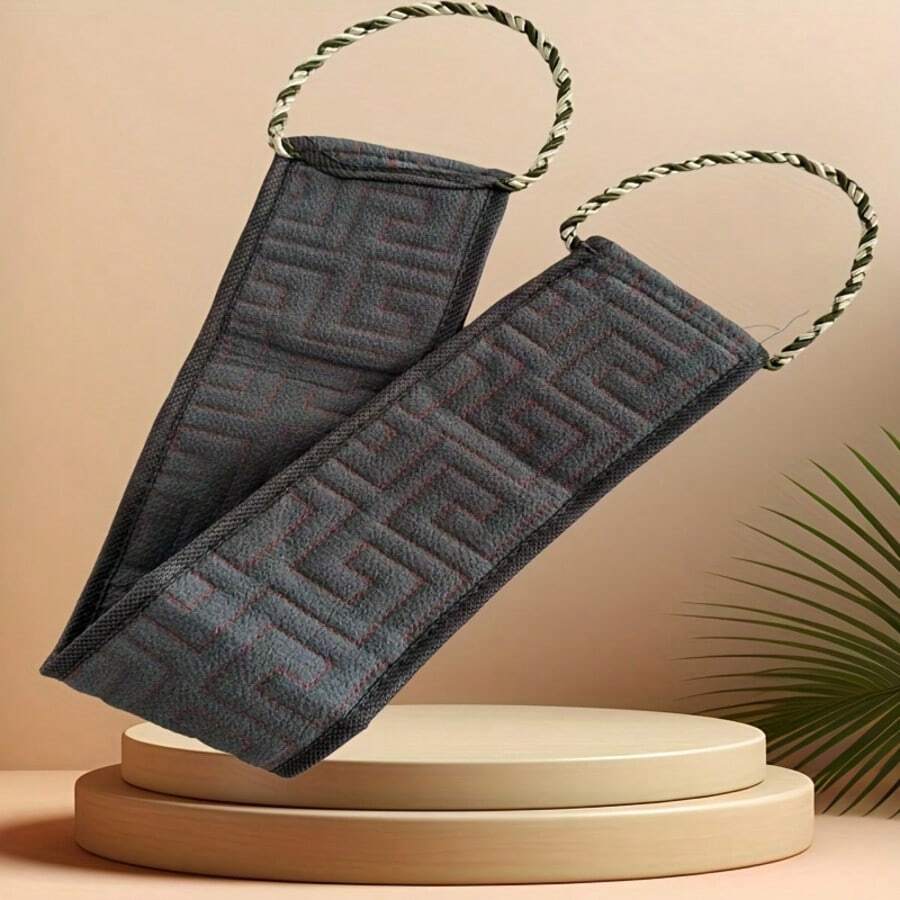 Men's Long Handle Back Scrubber - Dual-Texture Loofah, Ergonomic Handle Design, Durable Polyester And Sponge Material, Deep Cleansing And Exfoliating, Essential For Self-Care - Multicolor - View 1