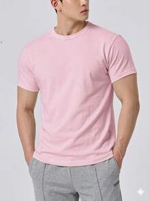 Men T-Shirts & Tanks - Màu Hồng baby - Xem 2