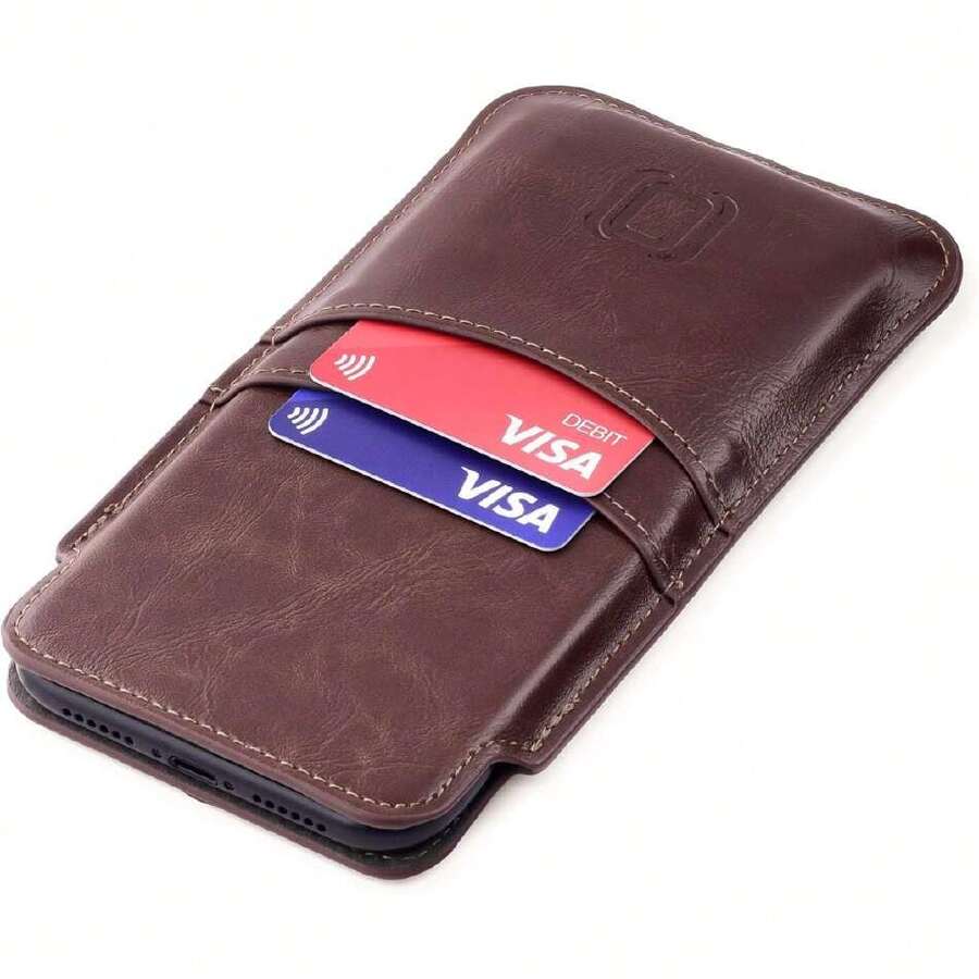 Dockem - Funda tipo portafolios provincial para iPhone,43351801 - Gris Claro - Ver 1