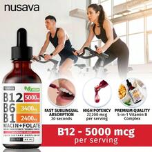 Selling Fast!Vitamin B12 5000mcg + B6 Liquid Drops – Sublingual Energy & Brain Support With Methylcobalamin, B1, Folic Acid, Raspberry Flavor (1pcs). Women's Health. - Rose Red 1 - View 3