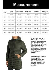 Giolshon Women's Plus Size Casual Hooded Jacket For Autumn/Winter, With Pockets, Layerable, Suitable For Cold Weather Commuting Elegant - Green - View 11