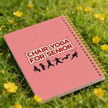 Elderly Pattern Chair Yoga Spiral Notebook Planner - Multicolor - View 4