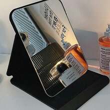 黑色便携式折叠化妆镜 - 镜面清晰，高品质梳妆镜，适用于书桌、梳妆台、卧室、浴室、客厅。方便易清洁，适合居家、旅行、宿舍或办公室使用。是生日、毕业、周年纪念、节日送给家人和朋友的理想礼物；家居用品、家居装饰、室内设计、浴室配件、个人护理、化妆镜、镜子、浴室用品、化妆工具、母亲节礼物 - 彩色 - 查看 10