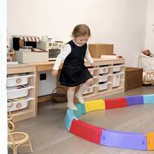 6pcs/Set Colorful Balance Stepping Stones, Non-Slip Balance Blocks, Indoor/Outdoor Obstacle Training Course, Children Fitness Equipment, Children Sensory Toys, Indoor/Outdoor Fitness Gear To Promote Children's Balance And Coordination - Color - View 6