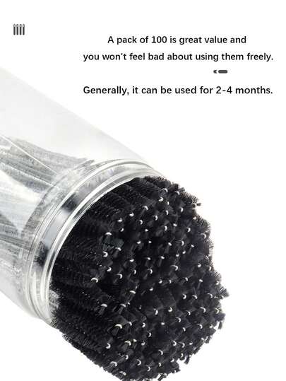 200/1PC Disposable Eyelash Brush, Mascara Wands Makeup Brushes Applicators Kits For Eyelash Extensions And Eyebrow Brush With Container