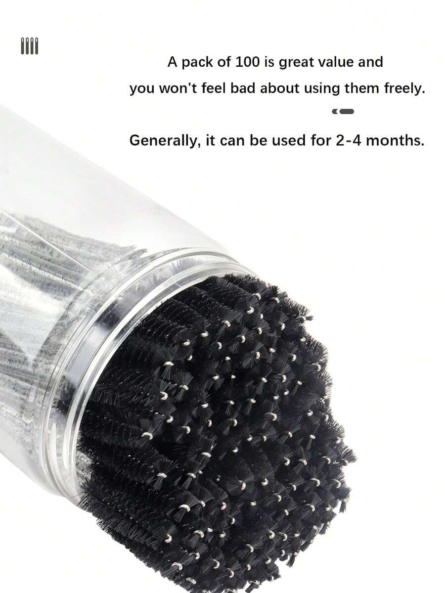 200/1PC Eyelash Brush, Mascara Wands Makeup Brushes Applicators Kits For Eyelash Extensions And Eyebrow Brush With Container