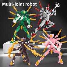 New Joint Figure, Multi-Functional Joint Robot Assembly, Children's Multi-Joint Robot Toy Set, Posable Figure, Inspires Children's Imagination, Play, Stress Relief, Decoration - Birthday Gift - Christmas Gift - Party Gift - Best Gift - Birthday Gift Or Party Favor - Travel Portable Stress Relief Toy - Multicolor - View 4