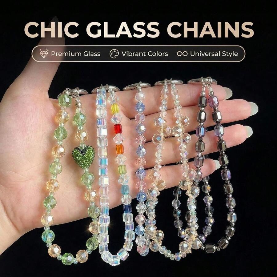 Original Crystal Multi-Purpose Phone Strap, Wrist Lanyard, Keychain, Bag Charm, DIY Gift