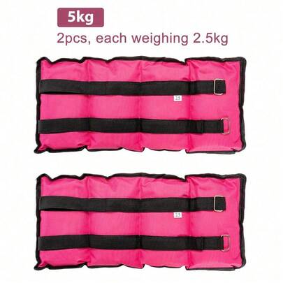 2Pcs Leggings Sandbag Ankle Wrist Weights 3kg 4kg 5kg 6kg Adjustable For Gym Power Training Running Workout