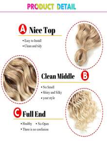 Ocean Wave Braiding Hair Extensions Crochet Braids Synthetic Hair Afro Curl Hawaii Ombre Curly Blonde Water Wave Braid For Women - Multicolor - View 4