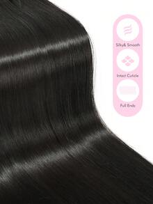 WOWANGEL 1束16A级超强双拉越南骨直人发束,越南原发束,100%真人直发束,未经加工的接发,长度12-28英寸 - Natural Black - 查看 4