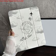 1 Piece Travel Doodle World Map Protective Tablet Case Folio Table Case With Pen Holder Compatible With IPad 10.9/10.2/ Air 5th Gen/Pro11/10th/9.7/Air 2/ (7th Gen)/ (8th Gen)/ Air 4/5/ Pro 11/ 10th Generation 10.9-Inch 2022 Smart Case/ Air 13(M3 2025)/ Air 11(M3 2025)/ Air 11(M3 2025)/ 11(A16 2025)/Compatible With Galaxy Tab S10+/S9/A9,Compatible With Xiaomi5/5PR/6/6PRO/7/7PRO - Multicolor - View 9