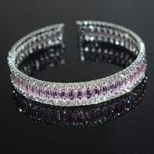 高品质时尚锆石全镶水晶，适合女性生日、派对、婚礼、日常佩戴、馈赠佳品。 - 金粉 - 查看 4