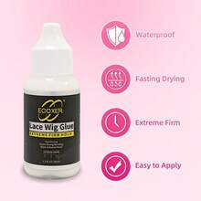 Cinta adhesiva para peluca de encaje con banda para el cabello, herramienta de peinado, resistente al agua y al sudor, adecuada para gorras de peluca de encaje, adhesión invisible y firme, raspador de color aleatorio enviado - 38 ml - Ver 5