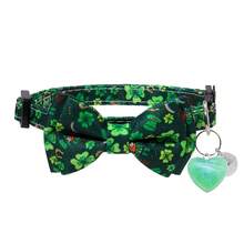 1pc Detachable Bow Tie Cat Collar With Heart Pendant And Bell, Adjustable & Durable Pet Collar, Gift For Pets (Small Dogs & Cats) - Multicolor - View 12