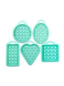 5个装可重复使用不粘硅胶华夫饼模具 - 适合DIY烘焙和健康早餐 - 彩色 - 查看 7