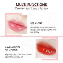Fovcos Hydrating Lip Glow Oil, Moisturizing Lip Glow Oil, Lip Plumper Gloss, Transparent Lip Gloss, Lip Oil, Plumping Lip Oil, Lip Balm, Tinted Lip Balm Lip Care (Coral) - Màu E - Xem 2