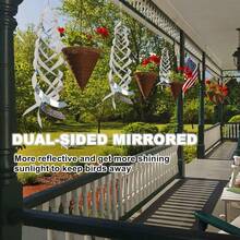 4 chiếc vòng phản quang hình xoắn ốc đuổi chim, thiết bị phản quang treo dài 40,13 cm để xua đuổi chim bồ câu và ngỗng khỏi nhà, vườn và hồ bơi. - A - Xem 7