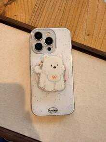 卡通小狗磁性手机支架，多功能懒人手机支架，便携式折叠手机气垫支架 - 彩色 - 查看 8