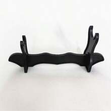 1/2 piezas Soporte de exhibición de modelo de espada de varios estilos, soporte de figura de arma mini para colección de escritorio, base de exhibición universal para espadas largas y cortas, soporte de exhibición de modelo de espada multifunción, soporte para varita mágica, estante de almacenamiento de cuchillos de juguete. - Negro - Ver 3