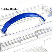 High transparency storage box, lid-style storage box with handle, rectangular transparent box, small-sized storage box, dustproof and mildew-proof, thickened plastic storage cksbox, organizing , homebox clotheator and homebox, foodboxs servboxs , homeboxs miscellaneous item storage box - 透明 - 查看 5