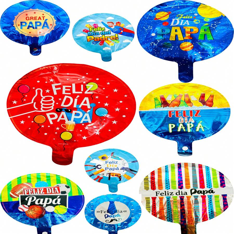 Globos de Papá dia del padre 10 piezas de 10 pulgadas surtidas - Ver 1