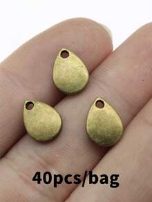 40pcs 11x8mm Drops Waterdrops Charms Pendant For DIY Jewelry Making Necklace Keychain Phone Chain Bracelet Making Accessories Handmade Craft Making Findings - Water Droplet, Flat Water Droplet - View 14