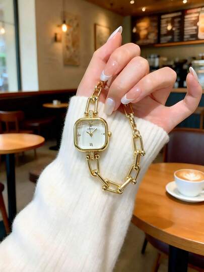 1件装时尚优雅商务女士手表，适合日常佩戴和各种场合，也是节日和周年纪念日的理想礼物。