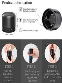 1pc Reusable Wine Stoppers ,Wine Bottle Stopper,Bottle Stopper- These Vacuum Preservatives Can Keep Wine Fresh And Leak Proof, Suitable For Commercial Use In Restaurants And Bars, Household Red Wine Bottle Caps, Silicone Sealed Champagne Bottle Caps, Compact Preservation Wine Stoppers, Bar Tools - Multicolor - View 7