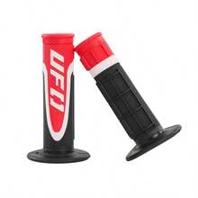 Universal Motorcycle Handlebar Grips | UFO Logo Design | 1 Pair Anti-Slip Rubber Grip With Textured Pattern | Off-Road Motorcycle, Dirt Bike, Scooter, ATV Throttle Grip Covers - A - View 10
