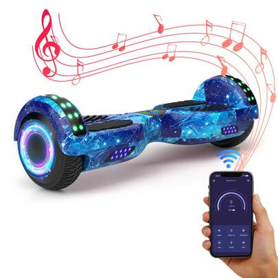 Electric Scooter With Corlorful LED Lights,Colorful Lights Wheels,300W Motor,7.5 Mph Max Speed,Gift For Girls &Boys