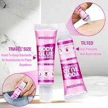 Strong Hold Body Adhesive And Wig Installation Kit, Roll-On Body Glue And Invisible Waterproof Double-Sided Tape, Sweat-Resistant Durable Secure Bonding For Lace Wigs, Body Jewelry, Fashion Apparel, Women's Styling Tool - Glue - View 11