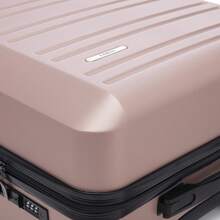 YONSLY Hard Shell Suitcase 20/24/28 Inches With 4 Wheels 360° Combination Lock Double Zippers Soft Rubber Handle Mesh Pocket Lightweight For Vacation - 玫瑰金 - 查看 8