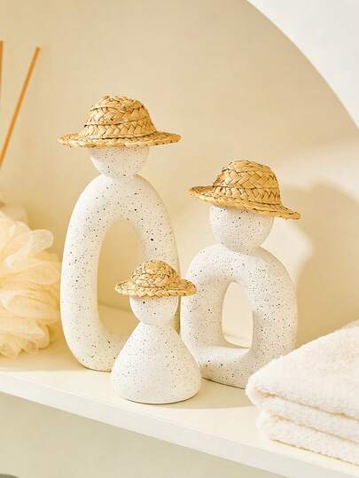 Modern Abstract Resin Sculpture For Home Decor – Minimalist White Figurine With Speckled Texture, Perfect For Living Room Shelves, Bedroom Nightstands, And Entryway Console Tables. Elevate Your Nordic-Inspired Space With This Artistic Decorative Accent, Ideal For Coffee Table Displays, Office Desks, And Cozy Reading Nooks To Add A Calm, Contemporary Vibe.