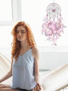 1 pieza Atrapasueños de cristal hecho a mano con mariposa, decoración colgante elegante y creativa, decoración de pared para sala de estar/dormitorio, recuerdo de fiesta festiva, decoración del hogar, estilo bohemio - Multicolor - Ver 6