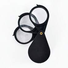 15X Lupa de mano con lente óptica de 30 mm, lupa plegable de 3 lentes de alta definición, herramienta de lectura de alta magnificación, vidrio óptico + ABS - Tres aperturas - Ver 1