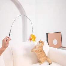 Cat Toy Teaser Wand With Suction Cup, Long Handle Pet Kitten Toys For Self-Entertainment, Pet Supplies - Multicolor - View 2