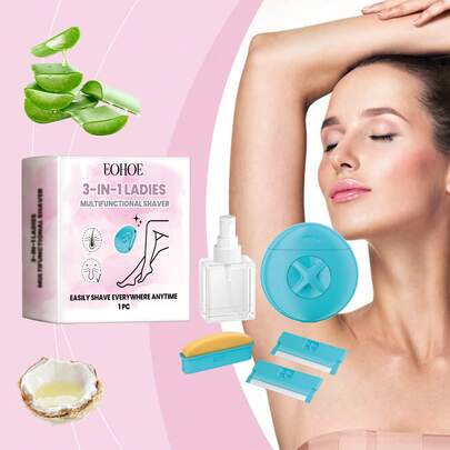 Máy triệt lông đa năng 3 trong 1 dành cho nữ - Triệt lông dễ dàng mọi lúc, mọi nơi - Thiết kế nhỏ gọn, dễ mang theo - 1 bộ