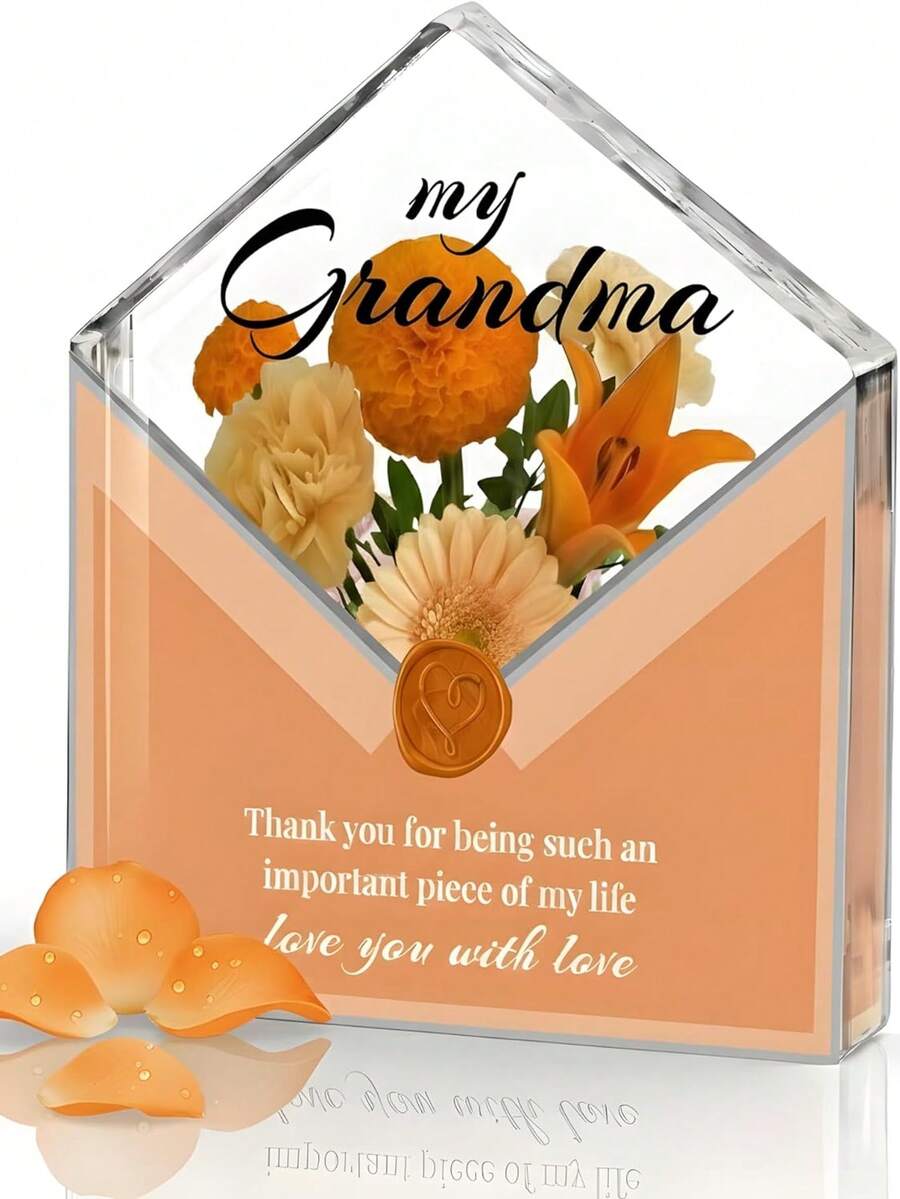 Cadeaux de grand-mère de la petite-fille, décoration de bureau mignonne pour l'anniversaire, Noël, la Fête des grands-parents - 1PC - Voir 1