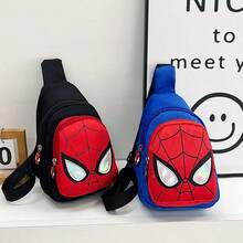 Disney Marvel Spider-Man Hero Shoulder Bag, Unisex, Street Style Chest Bag, Crossbody Bag, Lightweight Travel Backpack, Casual Outdoor Shoulder Bag, Adjustable Shoulder Strap, Fashionable Red And Black Shoulder Bag. - Multicolor - View 3