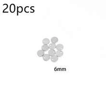 20pcs/Pack Round Steel Color Stainless Steel DIY Metal Tags Necklace Bracelet Pendant Jewelry, 6-40mm Plated Hypoallergenic DIY Accessories - Steel - View 21