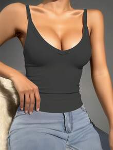 2pcs/Set Summer New Sleeveless Crop Top, Sexy Slim Fit Camisole For Women - Multicolor - View 4
