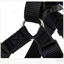 1pc Adjustable Nylon Pet Harness Suitable For Indoor Or Outdoor Use, Dog Chest Strap Leash For Walking, Anti-Choke Anti-Escape Thick Pet Chest Strap, Pet Supplies For Small/Medium/Large Dogs - Black - View 9