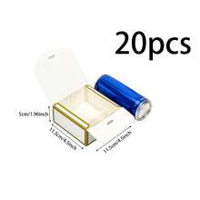 Bộ hộp quà 20/10/5/2 món, hộp quà màu trắng và đen có nắp, hộp quà cầu hôn cho phù dâu kèm ruy băng trắng, thích hợp cho đám cưới, sinh nhật, tiệc tùng, ngày Valentine và quà tặng cô dâu. - Vàng trắng - Xem 20