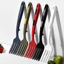 Forchetta flessibile in silicone resistente al calore, grande forchetta da cucina antiaderente, utensile versatile per mescolare gli ingredienti, schiacciare il cibo, sbattere le uova, cuocere - Blu scuro - Visualizzare 1