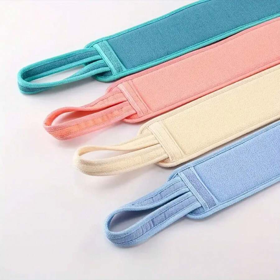 1 khăn tắm kiêm bàn chải tẩy tế bào chết hai mặt, có thể chà lưng mà không cần dụng cụ hỗ trợ. - A - Xem 1